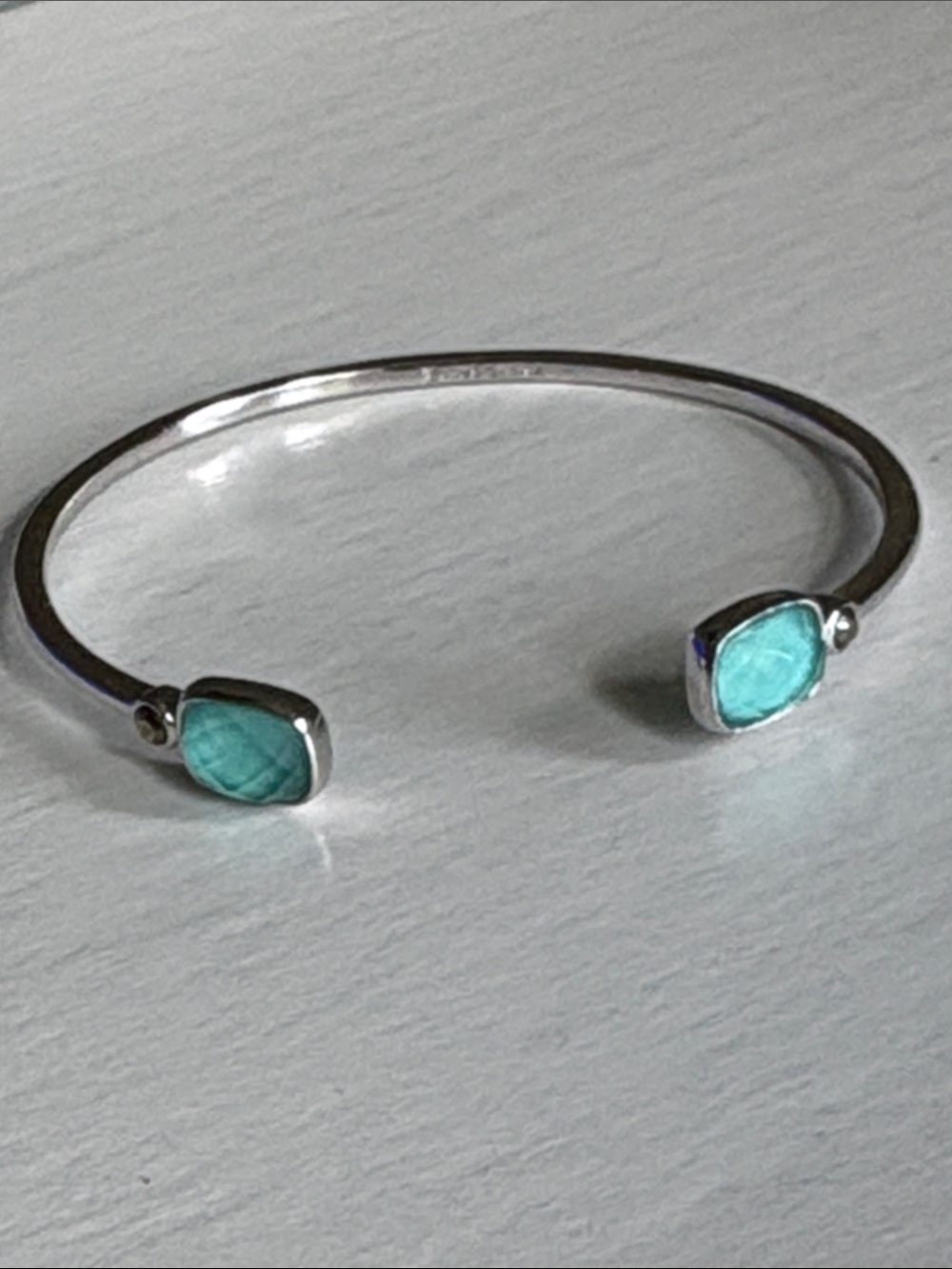 Judith Jack Aqua Chalcedony Sterling Silver Cuff Bracelet